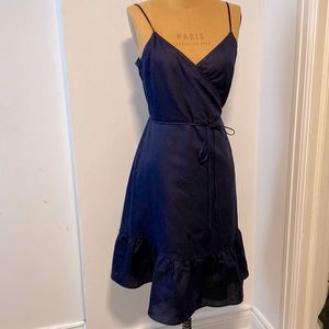 Gap Linen Wrap Ruffle Mini Dress Size M (NWOT)